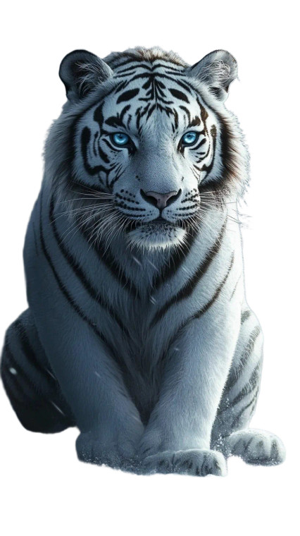 White Tiger Vinyl Car Decal Sticker – Waterproof & UV-Resistant 8"