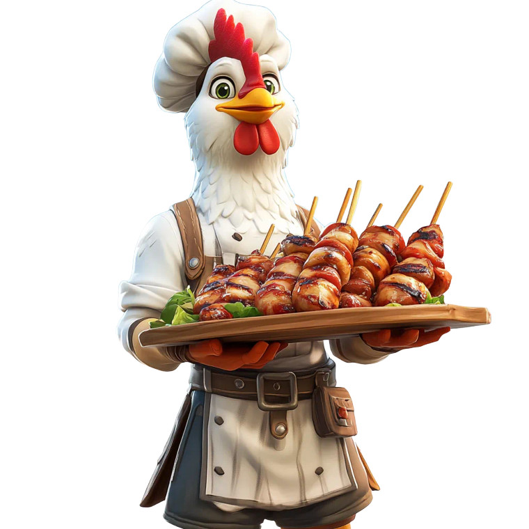 Chef Chicken Fortnite Vinyl Car Decal Sticker – Waterproof & UV-Resistant 8"