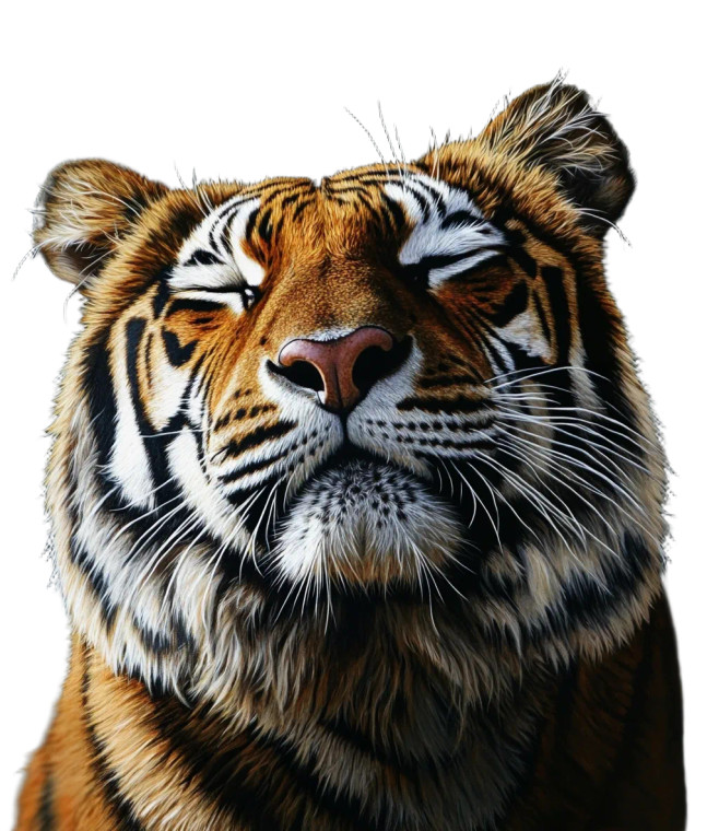 Siberian Tiger Painting Vinyl Car Decal Sticker – Waterproof & UV-Resistant 8"