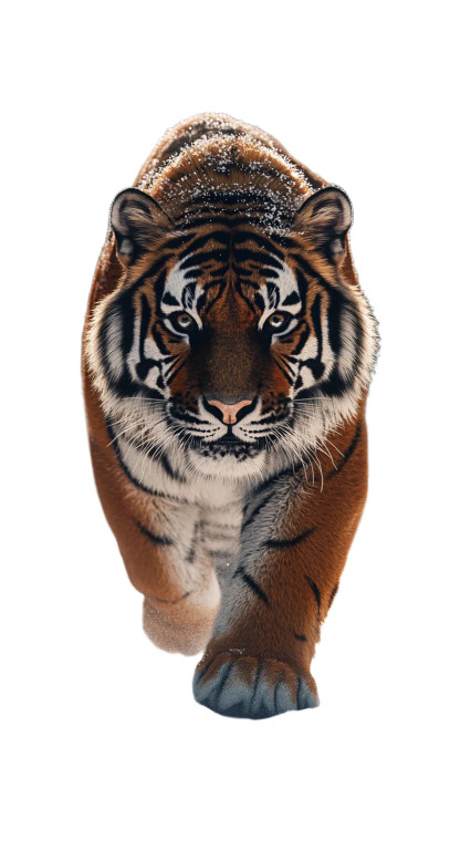Siberian Tiger Striding Vinyl Car Decal Sticker – Waterproof & UV-Resistant 8"