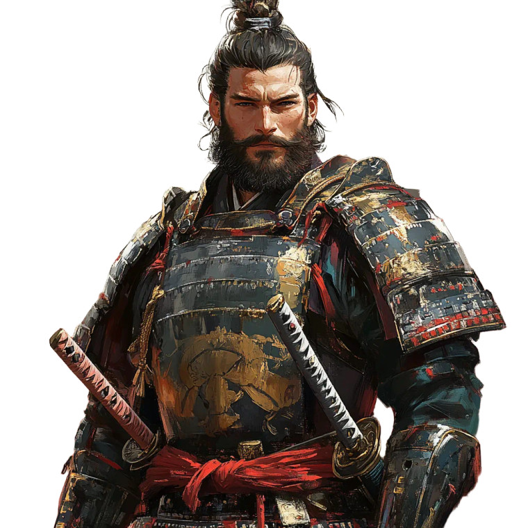 Samurai In Armor V25 Vinyl Car Decal Sticker – Waterproof & UV-Resistant 8"