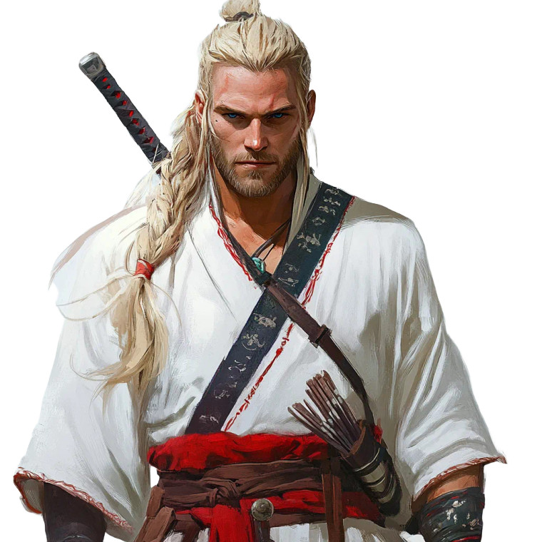 Blonde Braided Warrior Vinyl Car Decal Sticker – Waterproof & UV-Resistant 8"