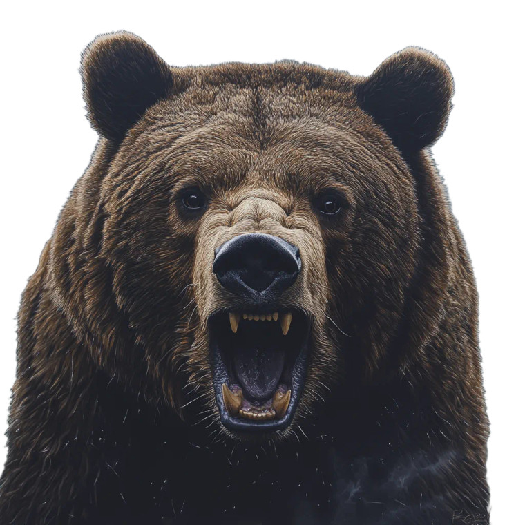 Oso Rugiendo Vinyl Car Decal Sticker – Waterproof & UV-Resistant 8"