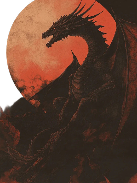 Dragon Protects Princess Vinyl Car Decal Sticker – Waterproof & UV-Resistant 8"