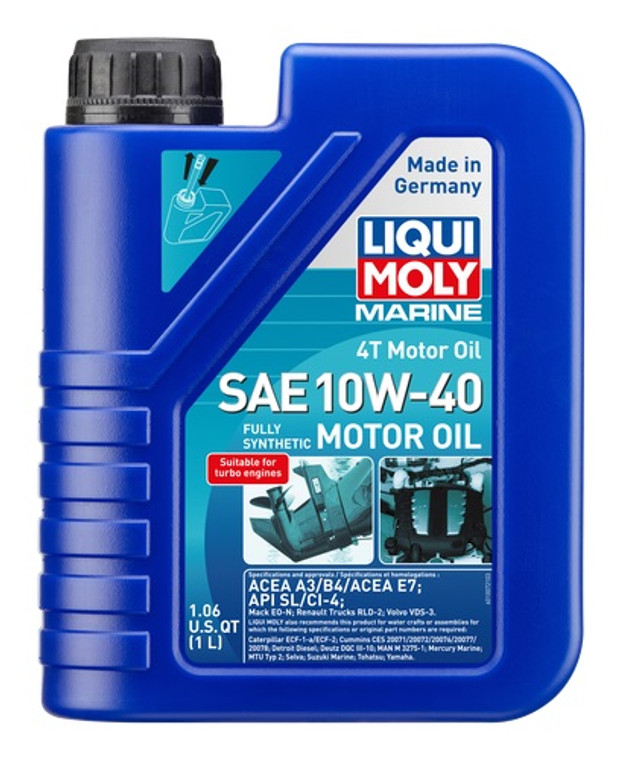 Liqui Moly Marine 4T Oil | SAE 10W-40 Synthetic Power | For Gasoline Engines