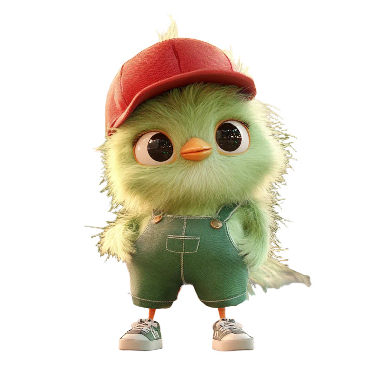 Cute Green Bird Vinyl Car Decal Sticker – Waterproof & UV-Resistant 8"