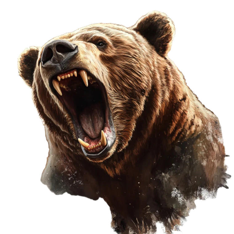 Roaring Bear V12 Vinyl Car Decal Sticker – Waterproof & UV-Resistant 8"