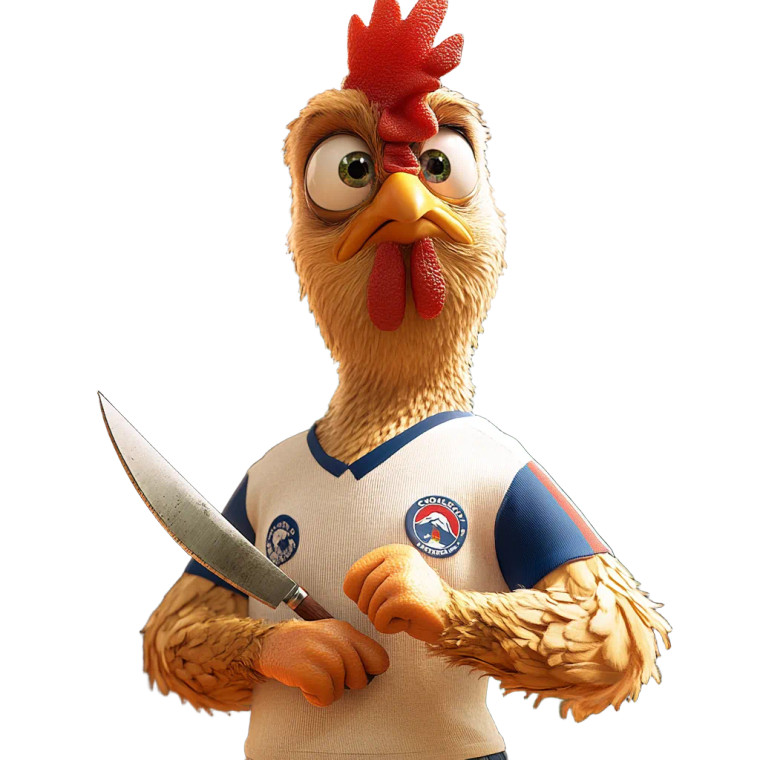 Sad Criminal Chicken Vinyl Car Decal Sticker – Waterproof & UV-Resistant 8"