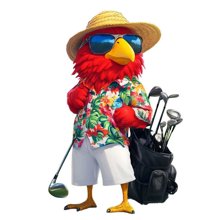 Stylish Golfing Bird Vinyl Car Decal Sticker – Waterproof & UV-Resistant 8"