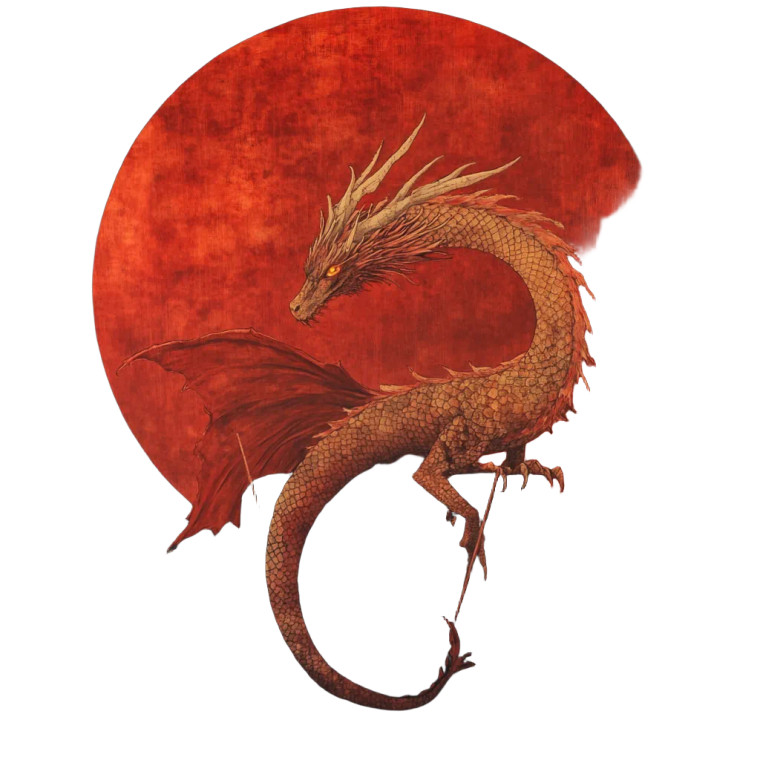 Red Dragon V3 Vinyl Car Decal Sticker – Waterproof & UV-Resistant 8"