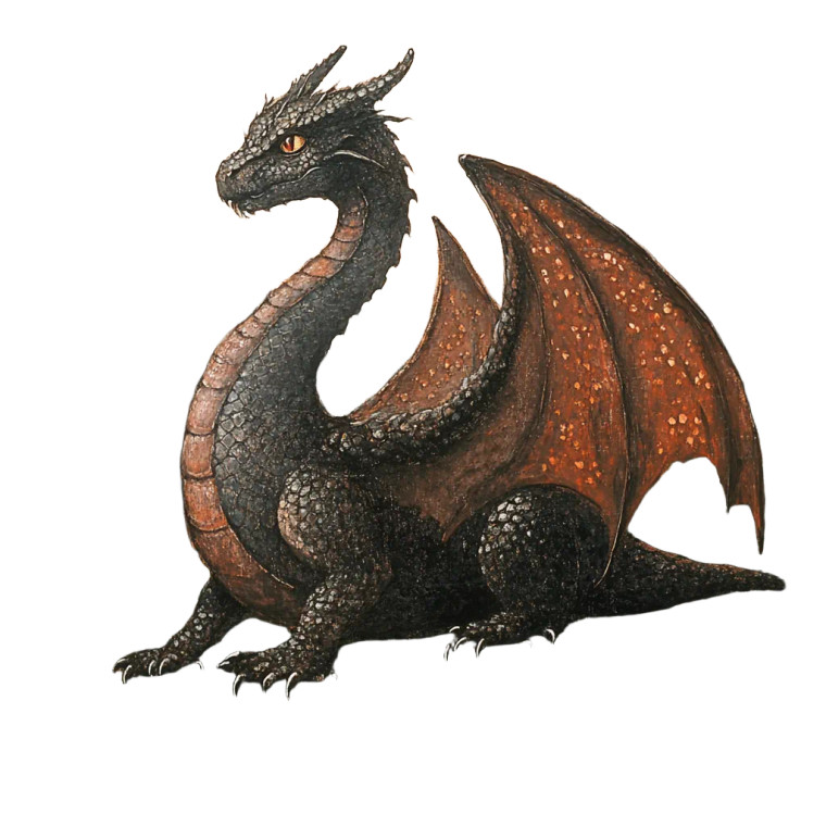 Medieval Dragon Art Vinyl Car Decal Sticker – Waterproof & UV-Resistant 8"