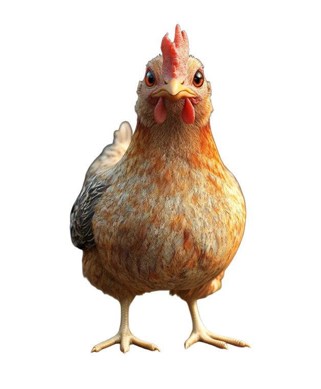 Cute Chicken Character Vinyl Car Decal Sticker – Waterproof & UV-Resistant 8"