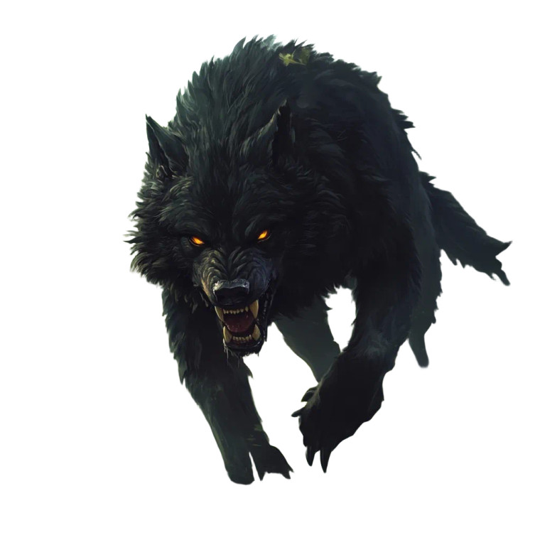Fenrir Wolf Monster Vinyl Car Decal Sticker – Waterproof & UV-Resistant 8"
