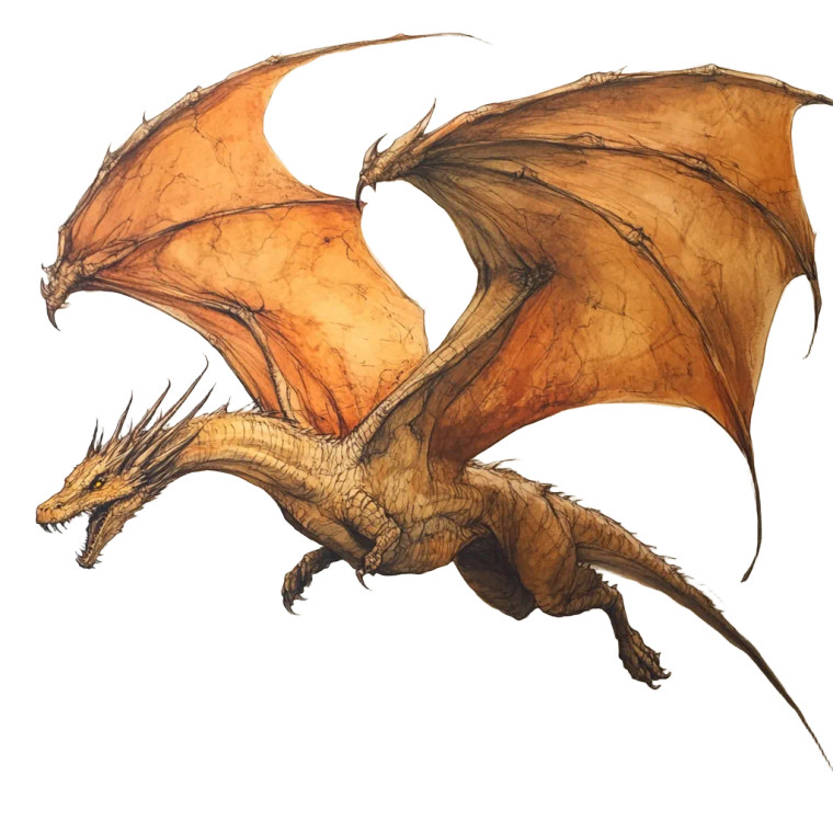 Flying Wyvern Vinyl Car Decal Sticker – Waterproof & UV-Resistant 8"