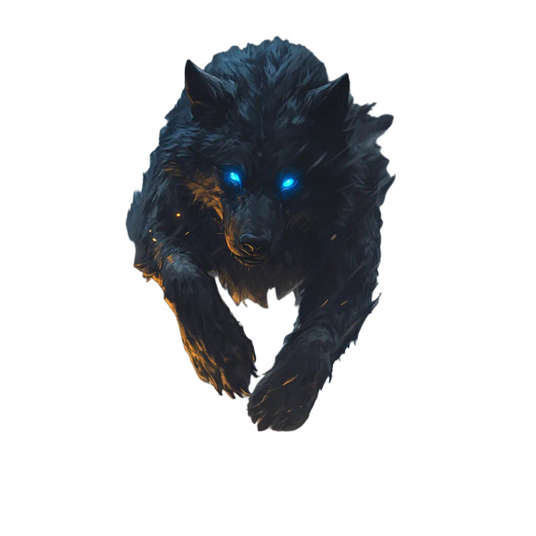 Ethereal Night Wolf Vinyl Car Decal Sticker – Waterproof & UV-Resistant 8"