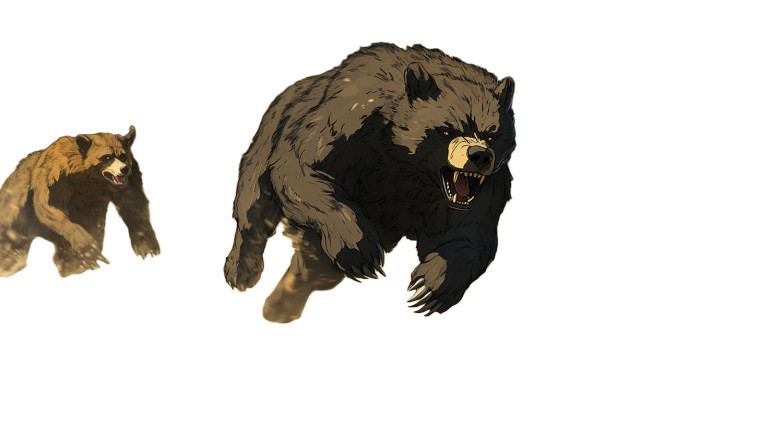 Epic Bearwolf Chase Vinyl Car Decal Sticker – Waterproof & UV-Resistant 8"