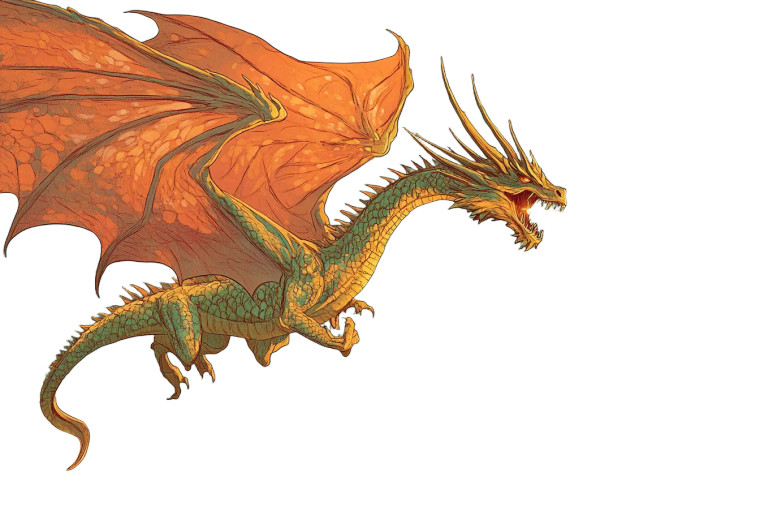 Medieval Dragon Flight Vinyl Car Decal Sticker – Waterproof & UV-Resistant 8"