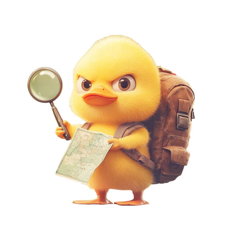 Yellow Duckling Detective Vinyl Car Decal Sticker – Waterproof & UV-Resistant 