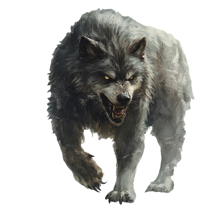 Beastly Dire Wolf Vinyl Car Decal Sticker – Waterproof & UV-Resistant 8"