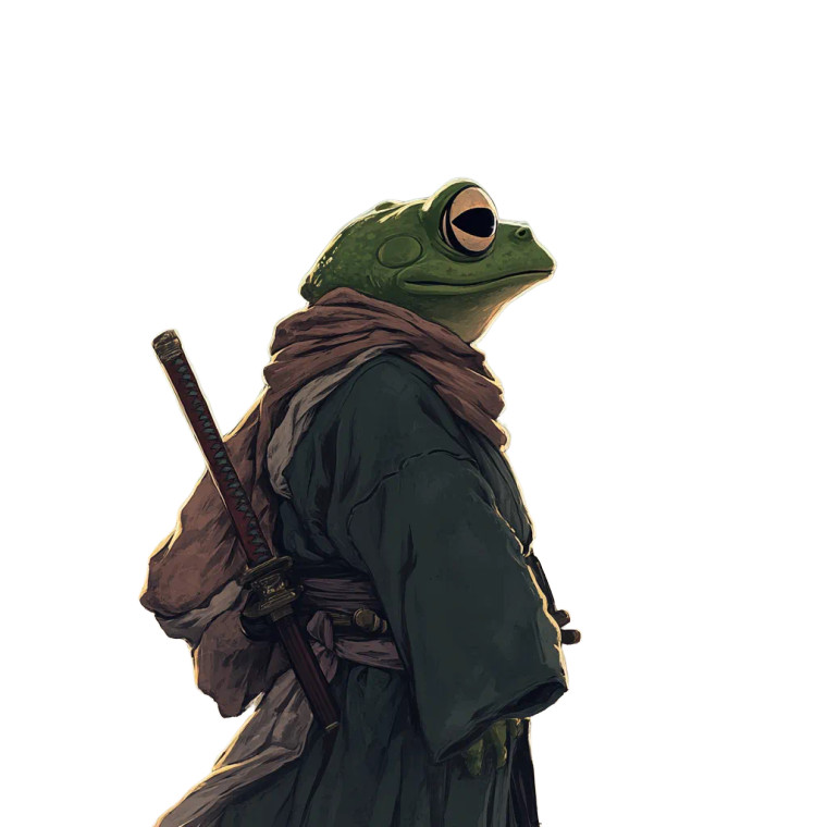 Samurai Pepe V2 Vinyl Car Decal Sticker – Waterproof & UV-Resistant 8"