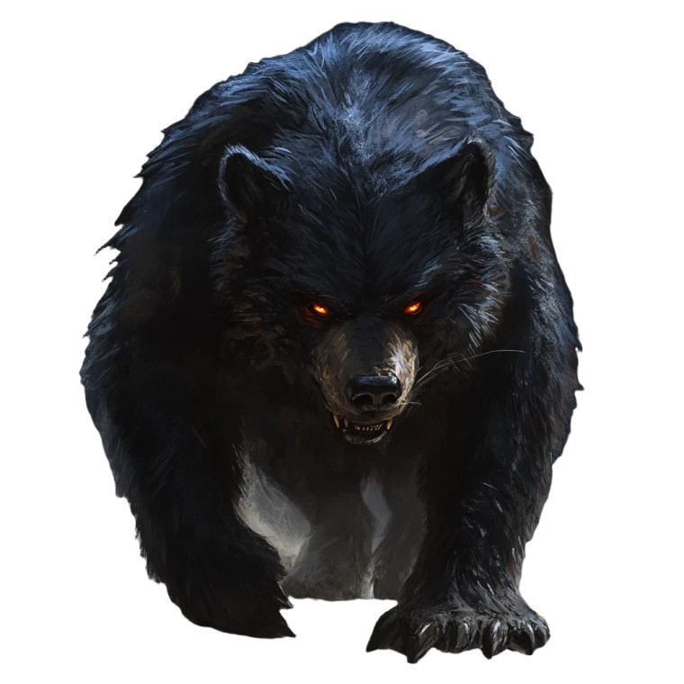 Shadow-Swallowing Bear Vinyl Car Decal Sticker – Waterproof & UV-Resistant 8"