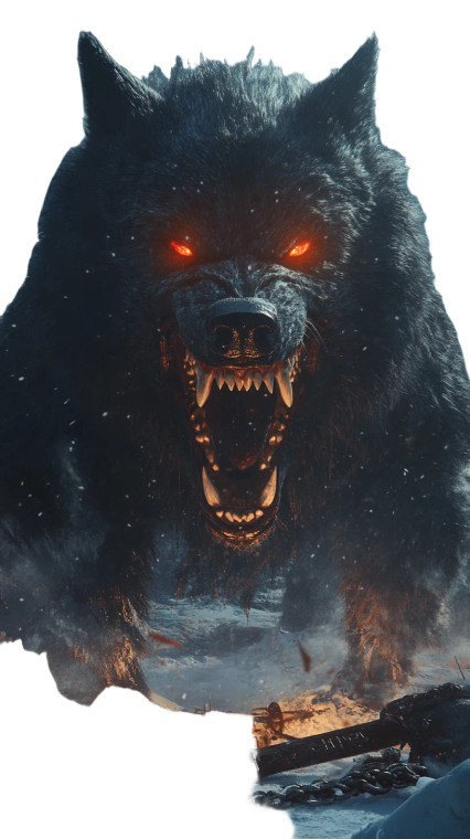 Fenrir The Colossal Vinyl Car Decal Sticker – Waterproof & UV-Resistant 8"