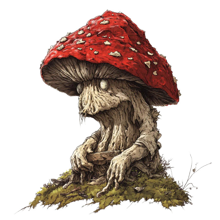 Enlightened Morel Fairies Vinyl Car Decal Sticker – Waterproof & UV-Resistant 8"