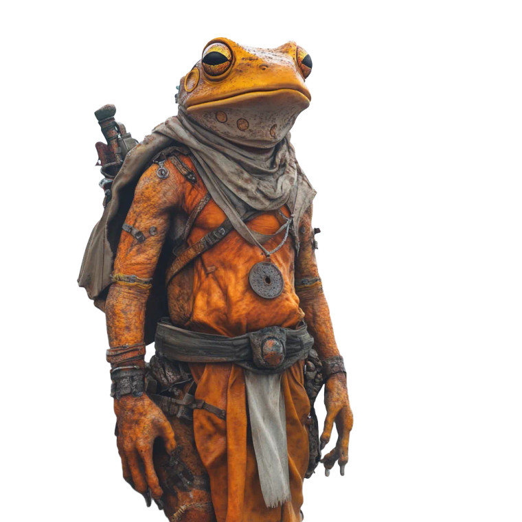 Orange Frog Pathfinder Vinyl Car Decal Sticker – Waterproof & UV-Resistant 8"