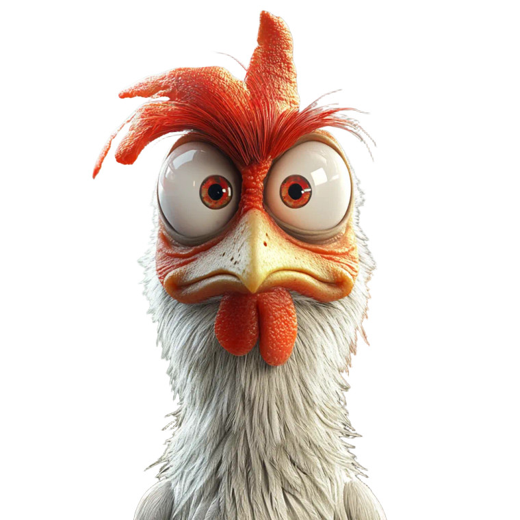 Bad Chicken Vinyl Car Decal Sticker – Waterproof & UV-Resistant 8"