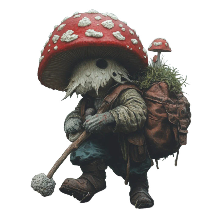 Mushroom Gardener Vinyl Car Decal Sticker – Waterproof & UV-Resistant 8"