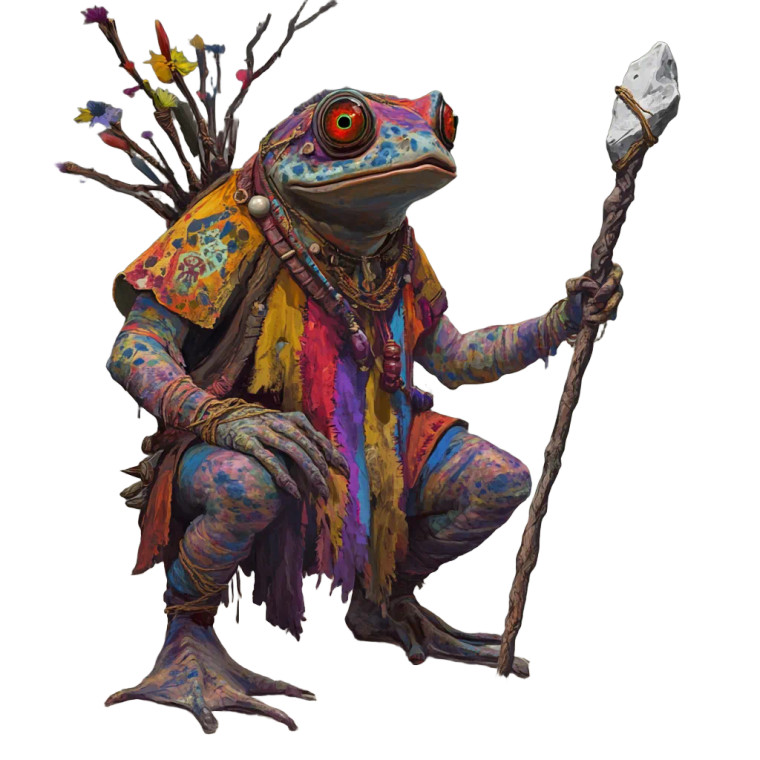 Frogman Shaman Vinyl Car Decal Sticker – Waterproof & UV-Resistant 8"
