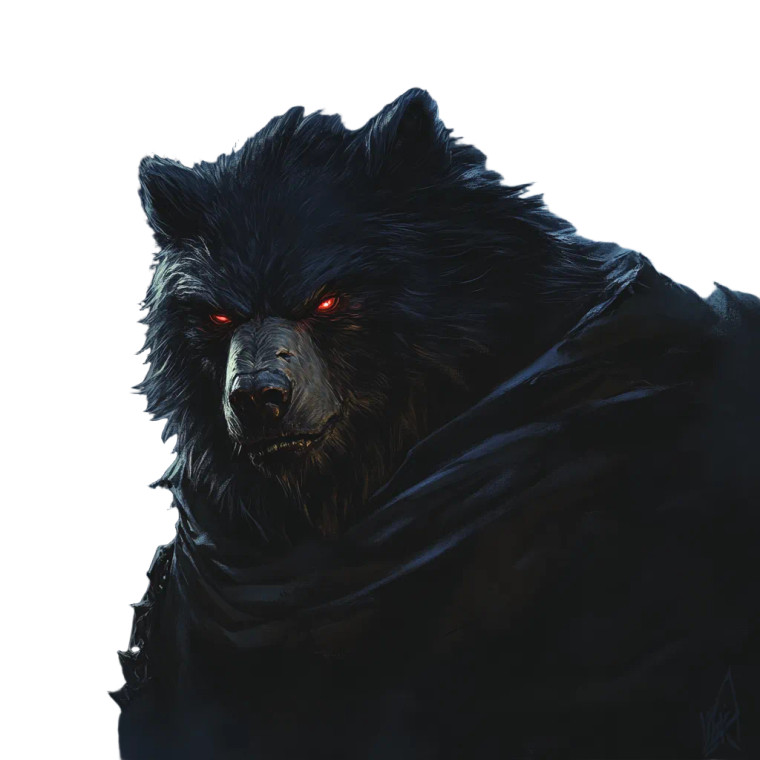 Werebear Revenant Vinyl Car Decal Sticker – Waterproof & UV-Resistant 8"