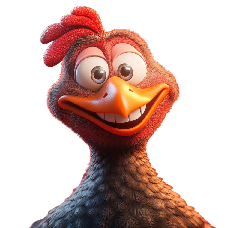 Smiling Turkey Cartoon Vinyl Car Decal Sticker – Waterproof & UV-Resistant 8"