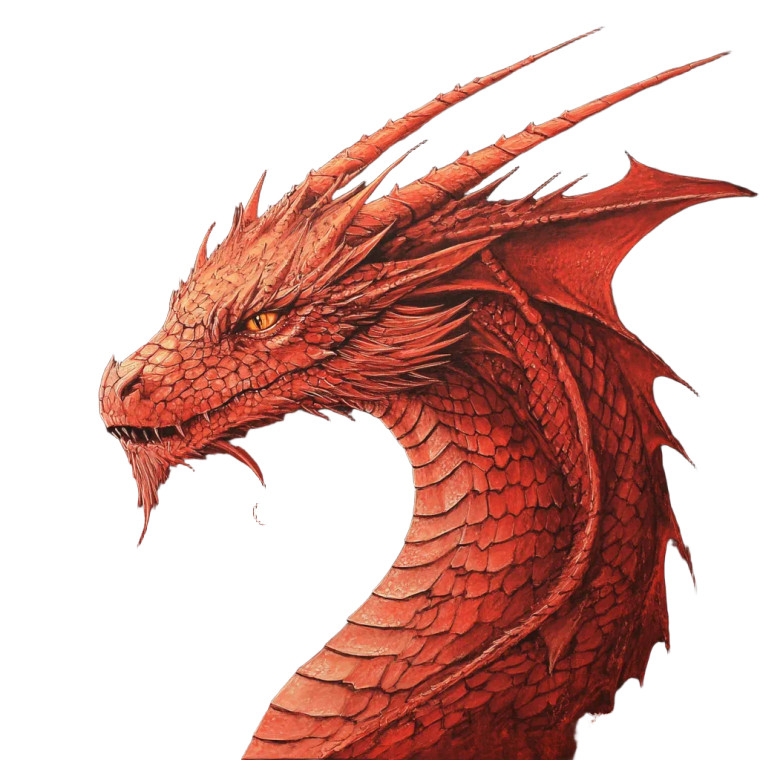 Red Dragon V7 Vinyl Car Decal Sticker – Waterproof & UV-Resistant 8"