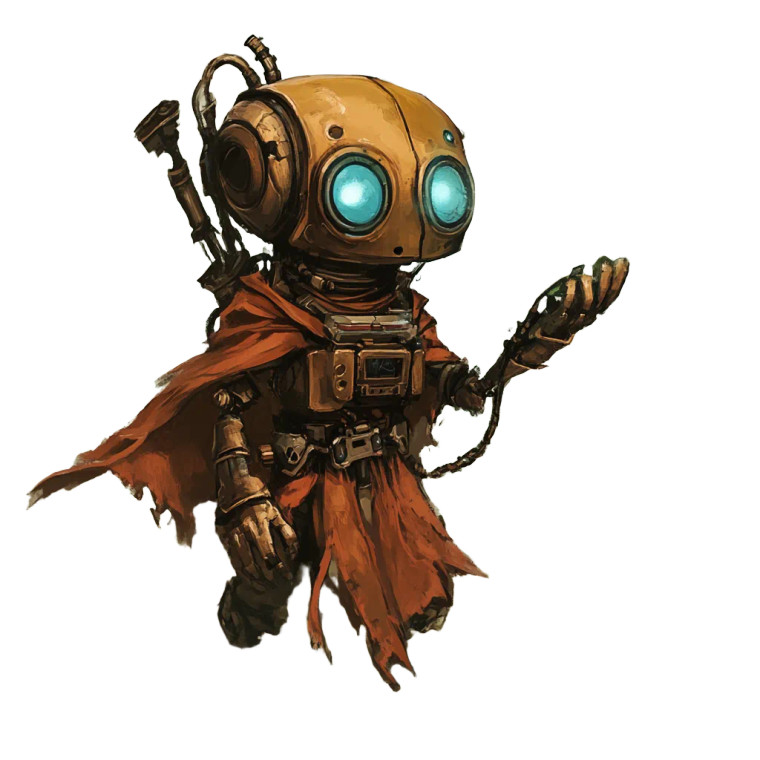 Robotic Gnome Druid Vinyl Car Decal Sticker – Waterproof & UV-Resistant 8"