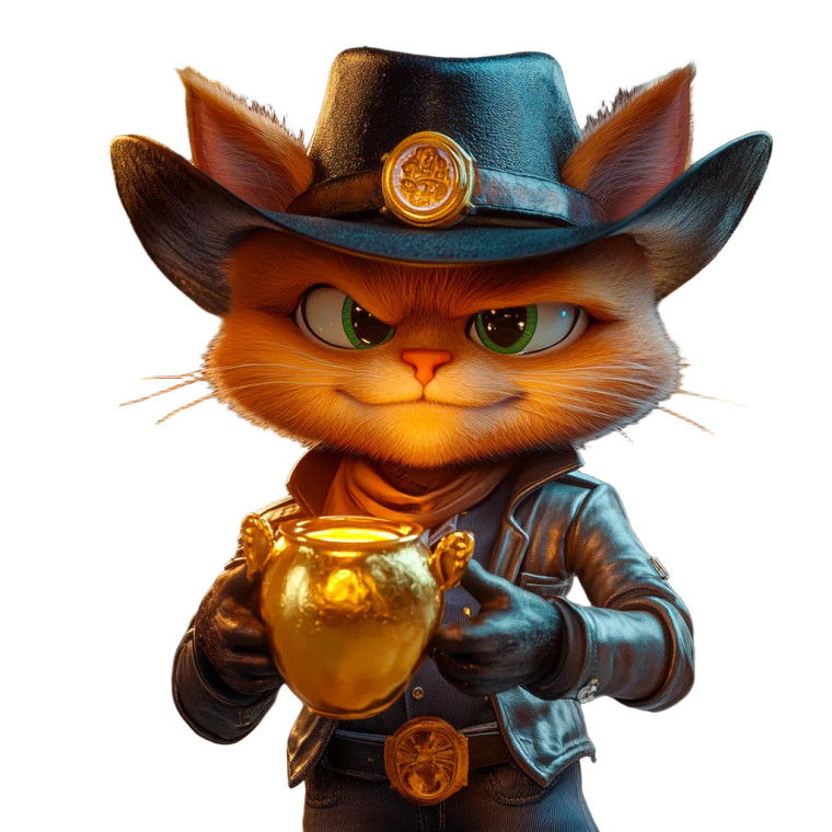 Cowboy Cat V3 Vinyl Car Decal Sticker – Waterproof & UV-Resistant 8"