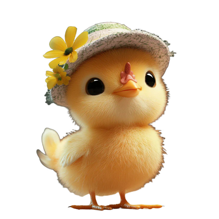 Easter Baby Chicken Vinyl Car Decal Sticker – Waterproof & UV-Resistant 8"