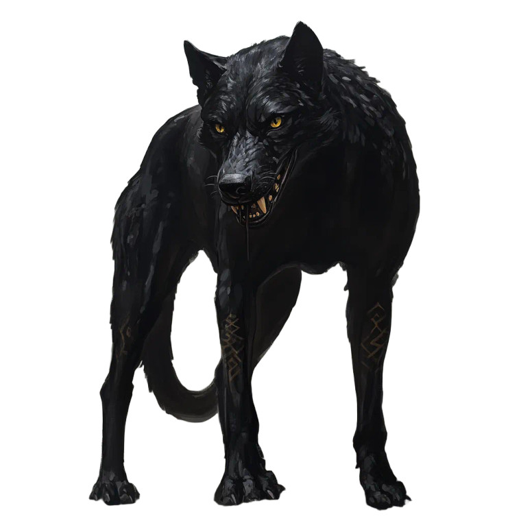 Nordic Runic Hound Vinyl Car Decal Sticker – Waterproof & UV-Resistant 8"