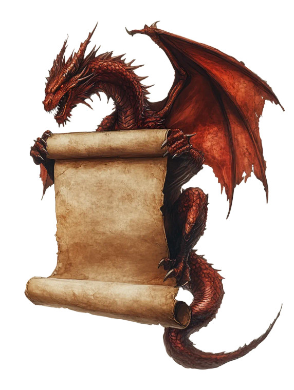 Dragon Holding Scroll Vinyl Car Decal Sticker – Waterproof & UV-Resistant 8"