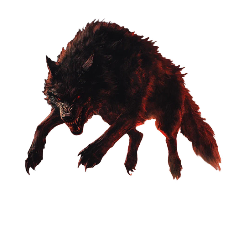 Demon Wolf Leap Vinyl Car Decal Sticker – Waterproof & UV-Resistant 8"