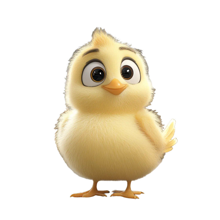 Fluffy Feathered Chicken Vinyl Car Decal Sticker – Waterproof & UV-Resistant 8"