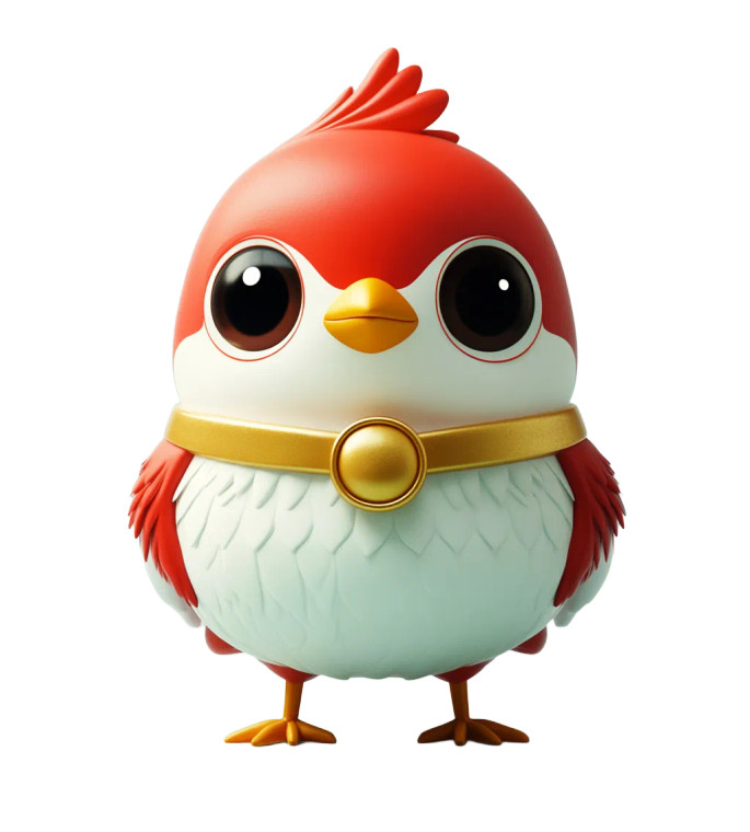 Cute Clay Bird Vinyl Car Decal Sticker – Waterproof & UV-Resistant 8"