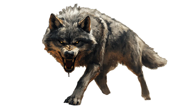 Raging Wolf Illustration V2 Vinyl Car Decal Sticker – Waterproof & UV-Resistant 8"