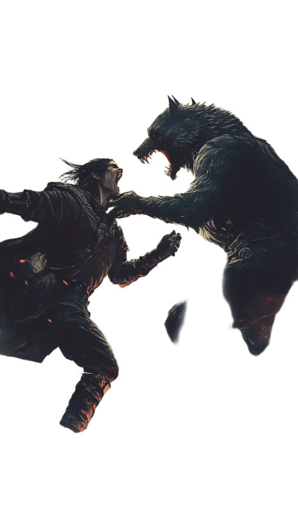 Vampire Vs Werewolf Vinyl Car Decal Sticker – Waterproof & UV-Resistant 8"