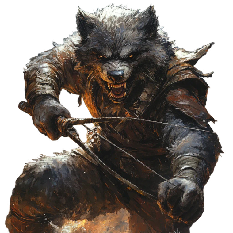 Werewolf With Sling Vinyl Car Decal Sticker – Waterproof & UV-Resistant 8"