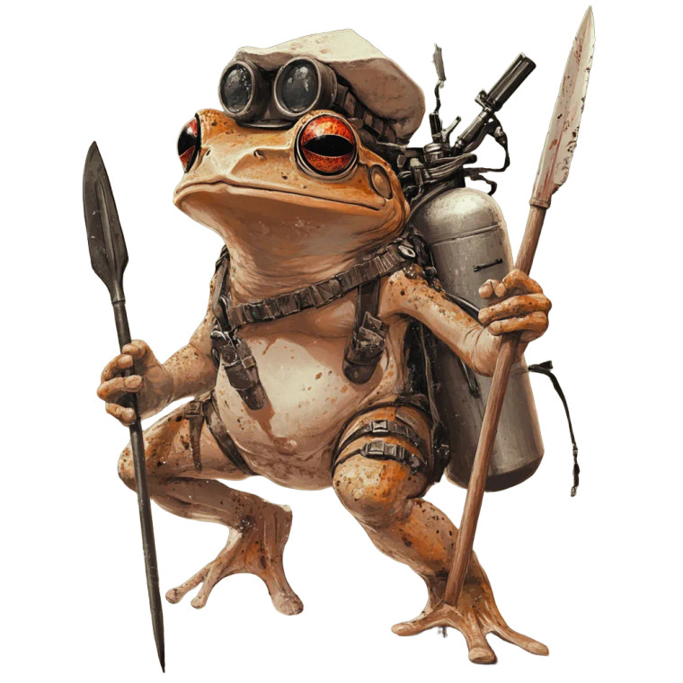 Desert Frog Warrior Vinyl Car Decal Sticker – Waterproof & UV-Resistant 8"