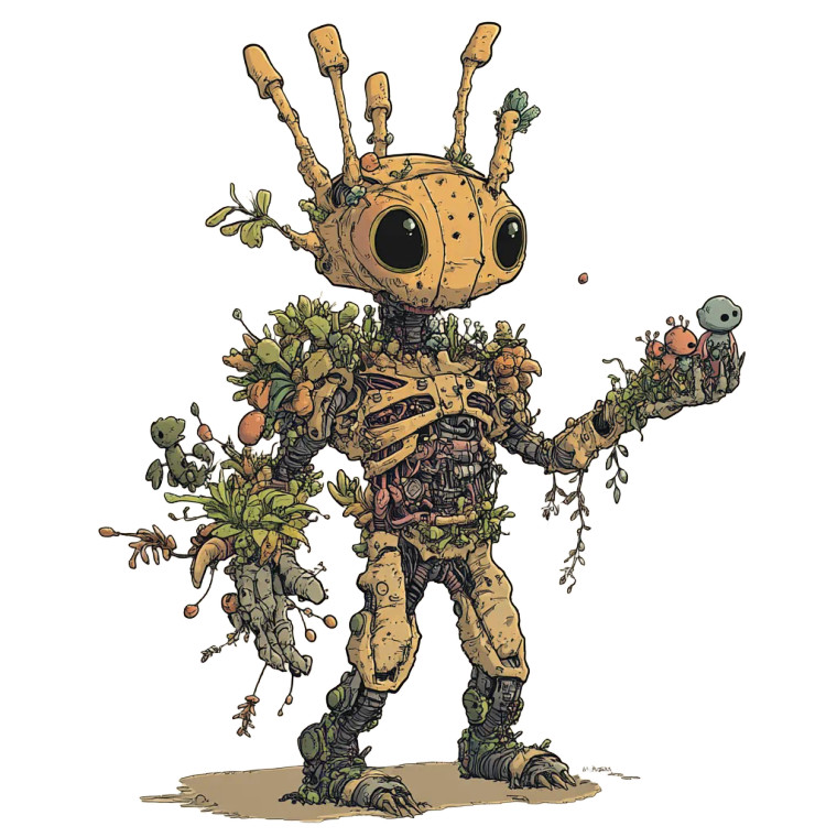 Alien Plant Creature Vinyl Car Decal Sticker – Waterproof & UV-Resistant 8"