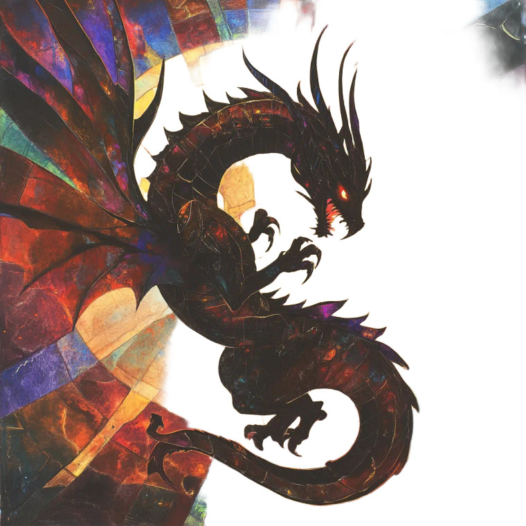 Shadow Dragon Trapped Vinyl Car Decal Sticker – Waterproof & UV-Resistant 8"