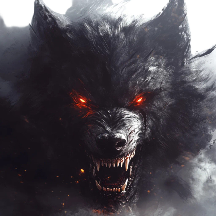 Shadow Dire Wolf Vinyl Car Decal Sticker – Waterproof & UV-Resistant 8"