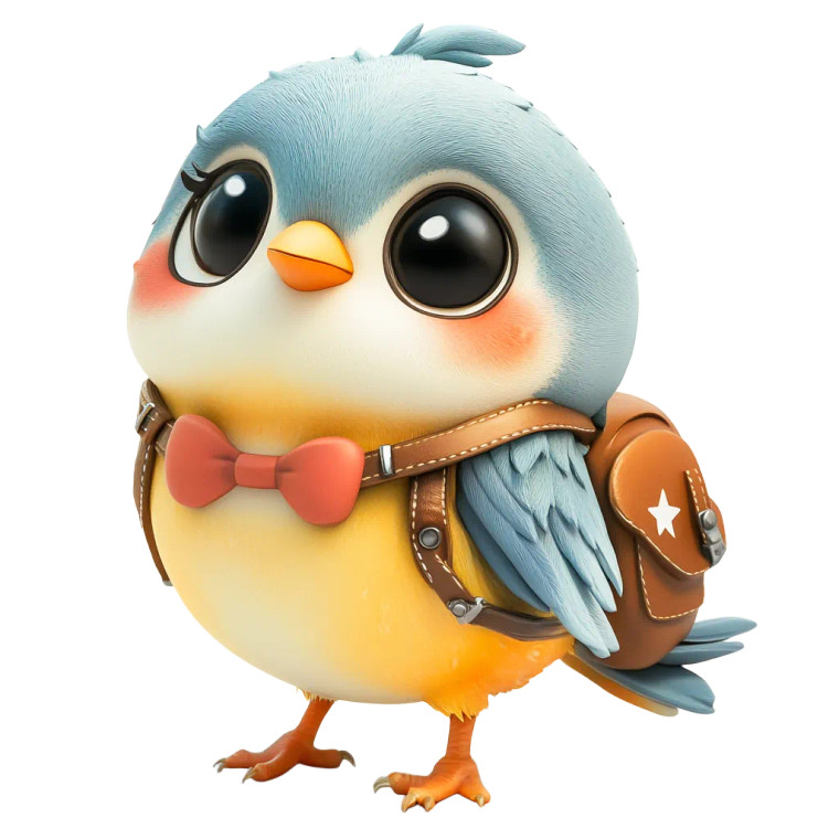 Colorful Bird Figurine Vinyl Car Decal Sticker – Waterproof & UV-Resistant 8"